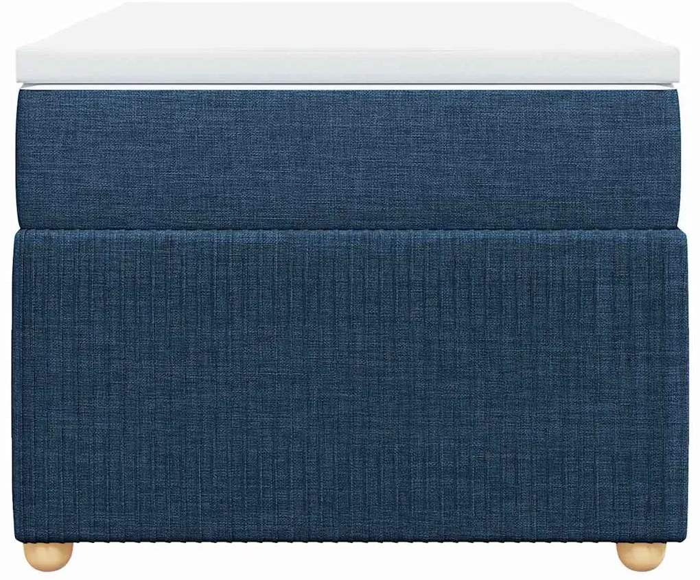 Cama com molas/colchão 90x200 cm tecido azul