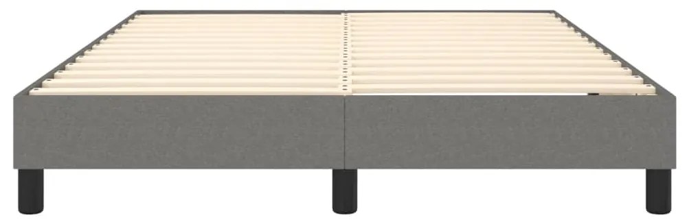 Estrutura de cama sem colchão 140x190 cm tecido cinzento-escuro