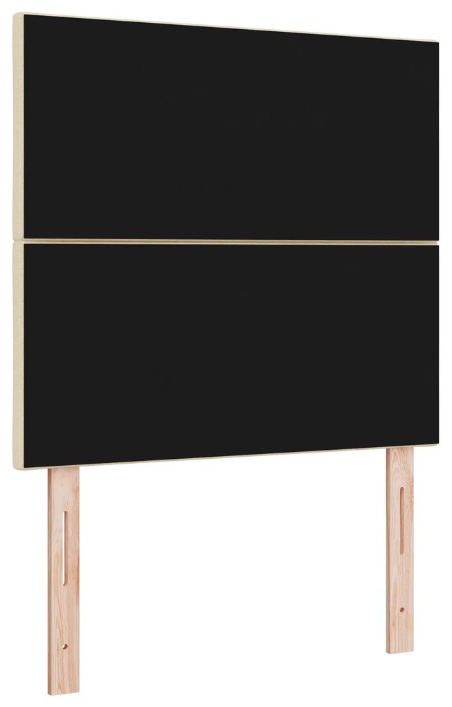 Cabeceira vidaXL Design de Blocagem de Diamante Creme 90 cm Tecido, Ca