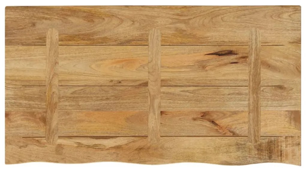Tampo de mesa borda viva 100x60x2,5 cm mangueira áspera maciça