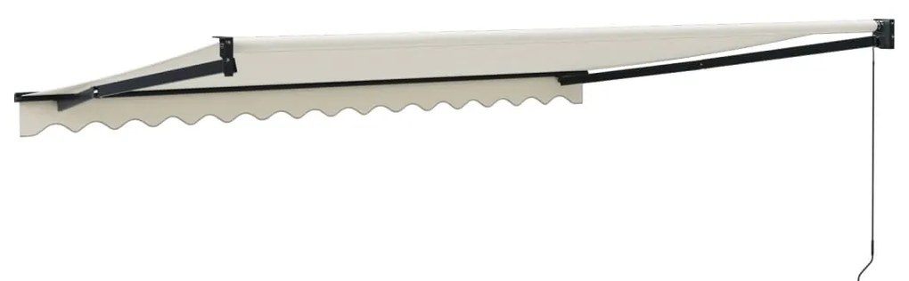 Toldo retrátil 4x3 m tecido e alumínio cor creme