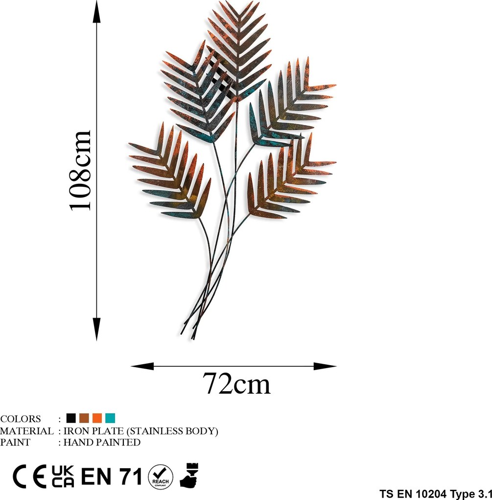 Acessório Decorativo de Parede Toona Sinensis – Multicolor – 72 x 108