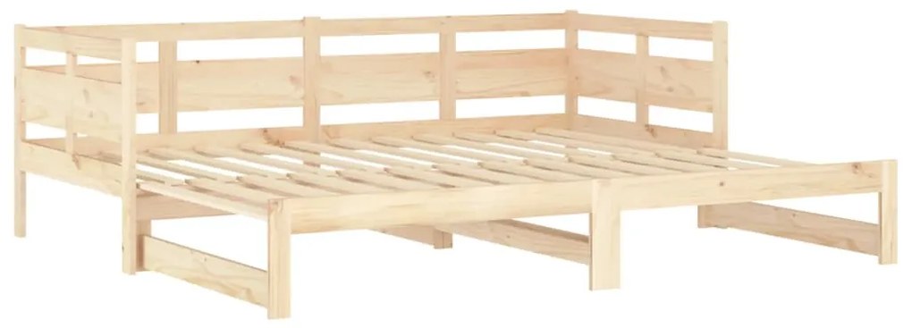Estrutura sofá-cama de puxar 2x(90x200) cm pinho maciço