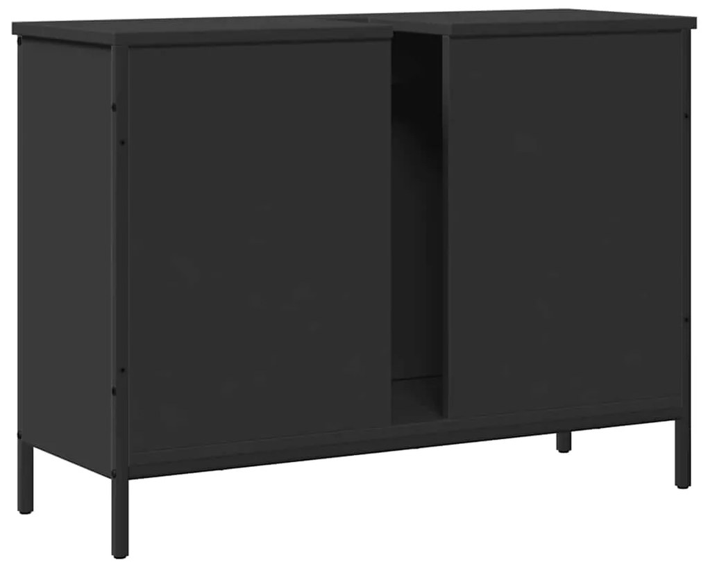 Móvel para lavatório 80x30x60 cm derivados de madeira preto