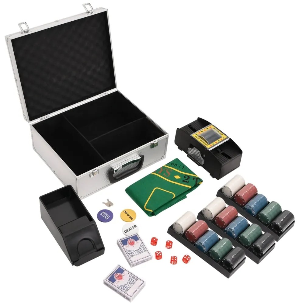 vidaXL Conjunto de fichas de póquer 300 pcs 4 g