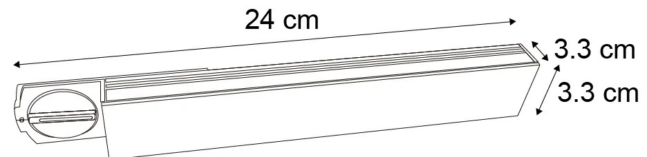 Candeeiro de teto moderno preto para sistema de calhas de iluminação monofásico 5W 400 lm 2700-4000K - Iconic Tsiri
