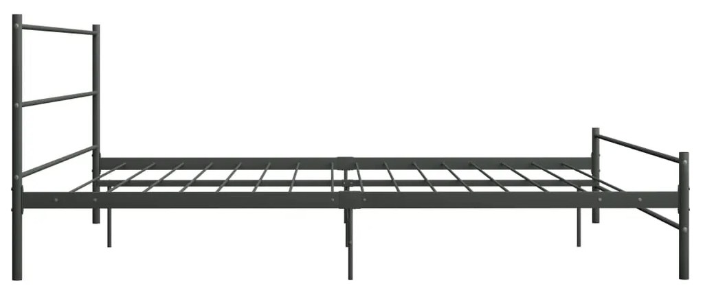 Estrutura de cama 200x200 cm metal cinzento