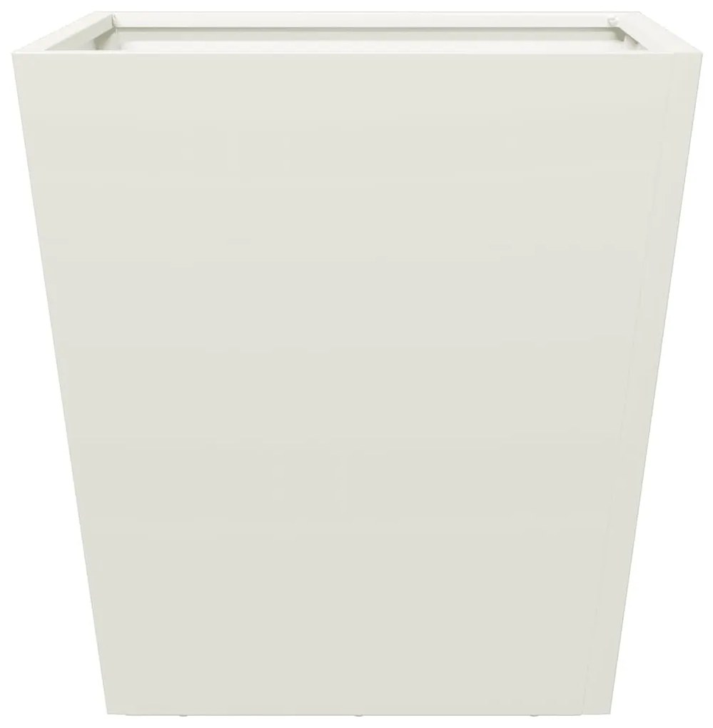 Vaso/floreira de jardim 2 pcs 40x40x40 cm aço branco