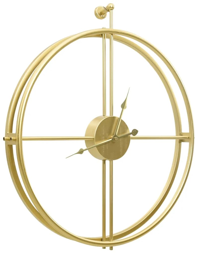 Relógio de parede 52 cm ferro dourado