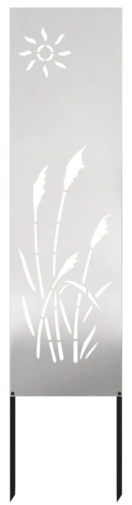 vidaXL Tela de Privacidade para Jardim Fretwork Prateado 32 x 140 cm