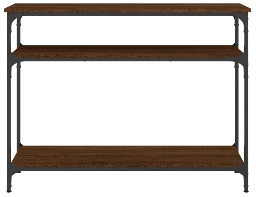 Mesa consola 100x29x75 cm derivados madeira carvalho castanho