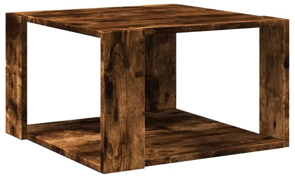 Mesa de centro 51,5x51,5x30cm derivados madeira carvalho fumado