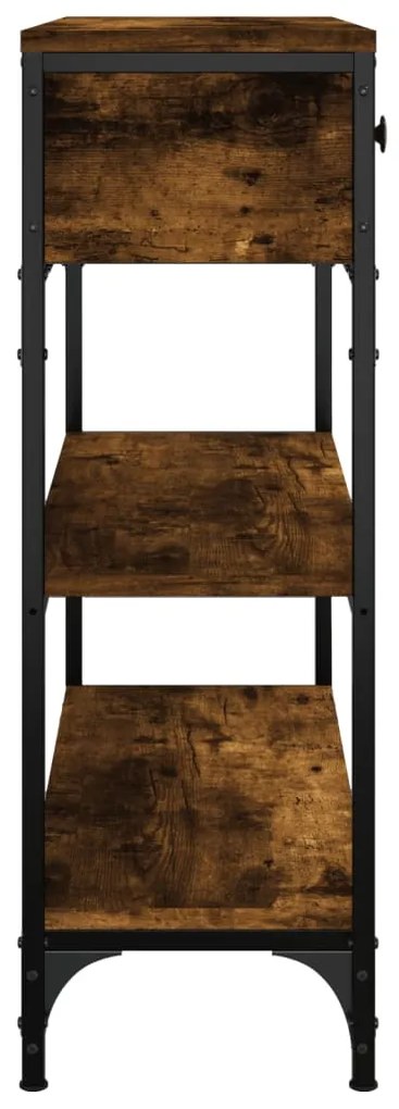 Mesa consola 72,5x25x75 cm derivados de madeira carvalho fumado