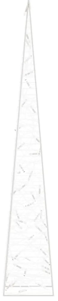 Cone de iluminação decorativo c/ LEDs azuis acrílico 90 cm