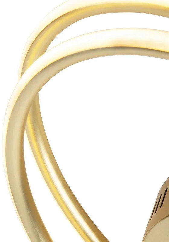 Candeeiro de teto design dourado com LED regulável em 3 etapas - Rowan Moderno,Design