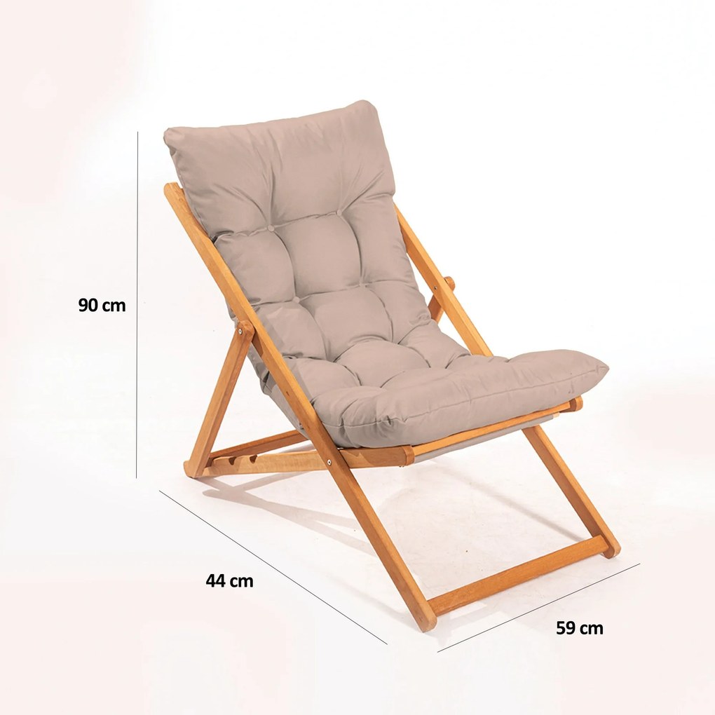 Cadeira de Jardim My006 – Castanho Natural – 59x90x44 cm | Tribo Home