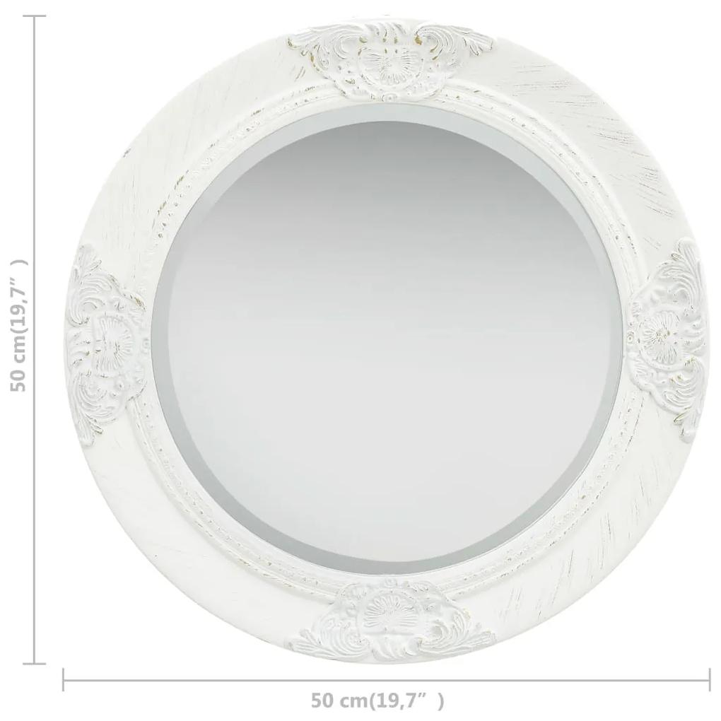 Espelho de parede estilo barroco 50 cm branco