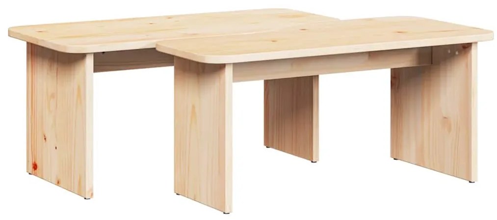 Mesa de centro 2 pcs Natural 100 x 69 x 35.5 cm