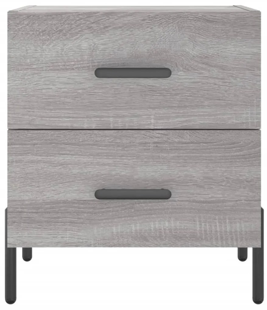 Mesas de cabeceira 2 pcs derivados de madeira sonoma cinza