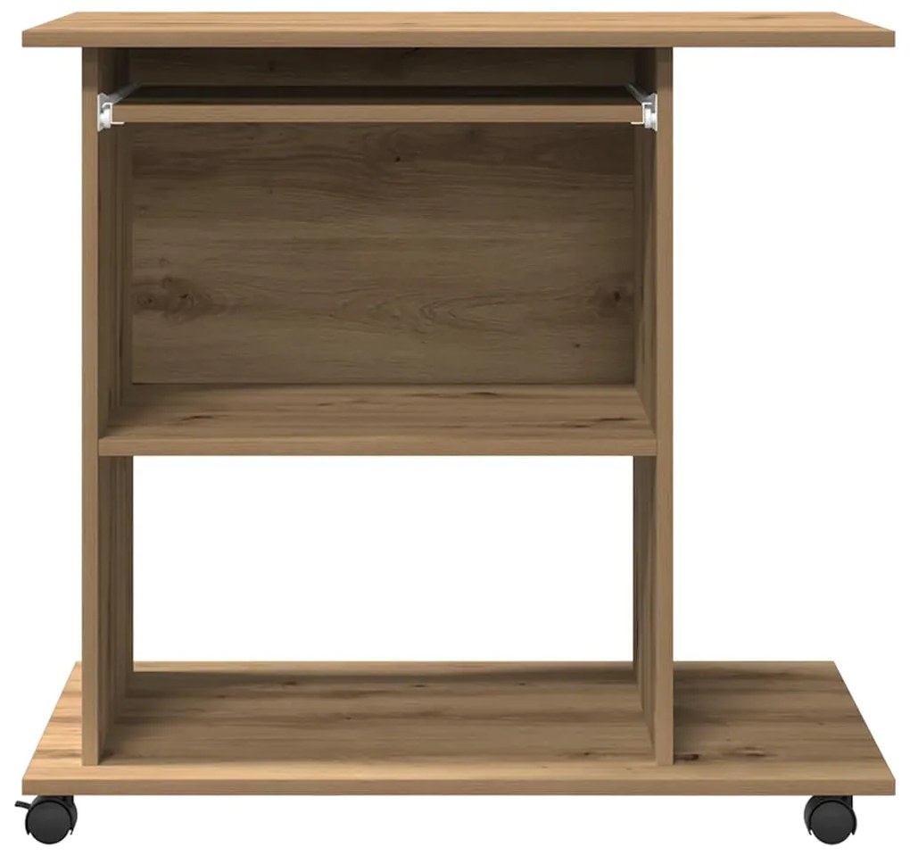 Mesa para computador carvalho artesanal 80x50x75 cm