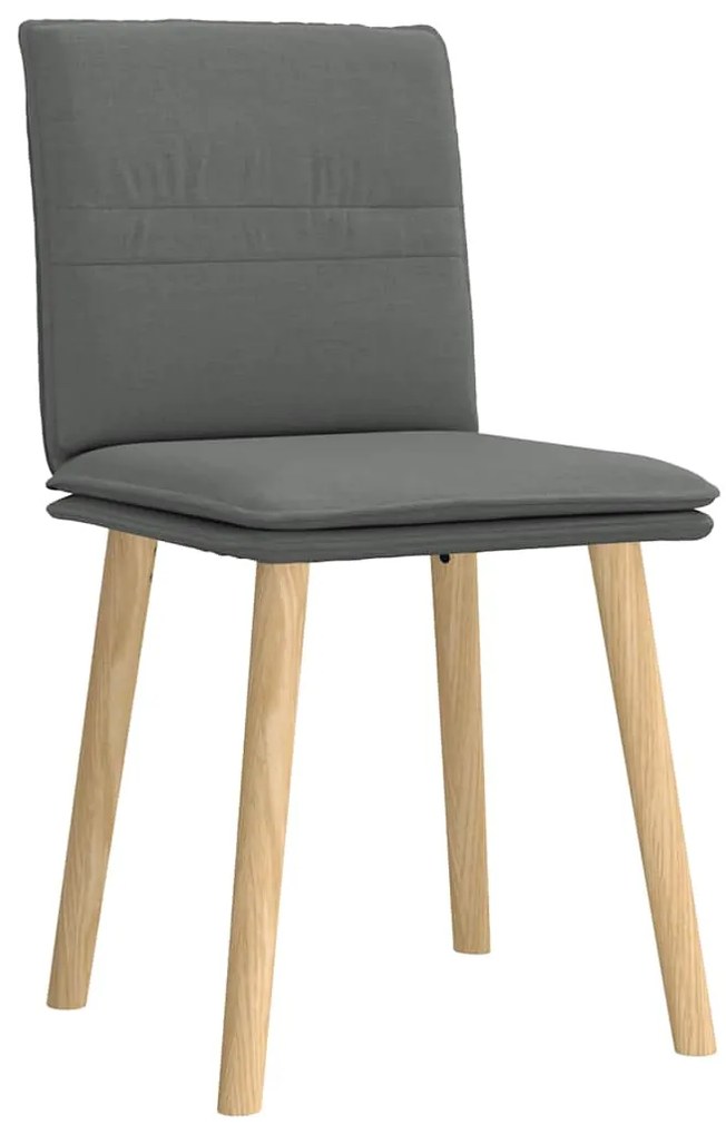 Cadeiras de jantar 2 pcs tecido cinzento-escuro