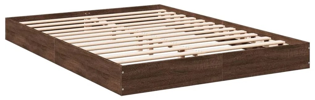 Estrutura cama s/ colchão derivados madeira carvalho castanho