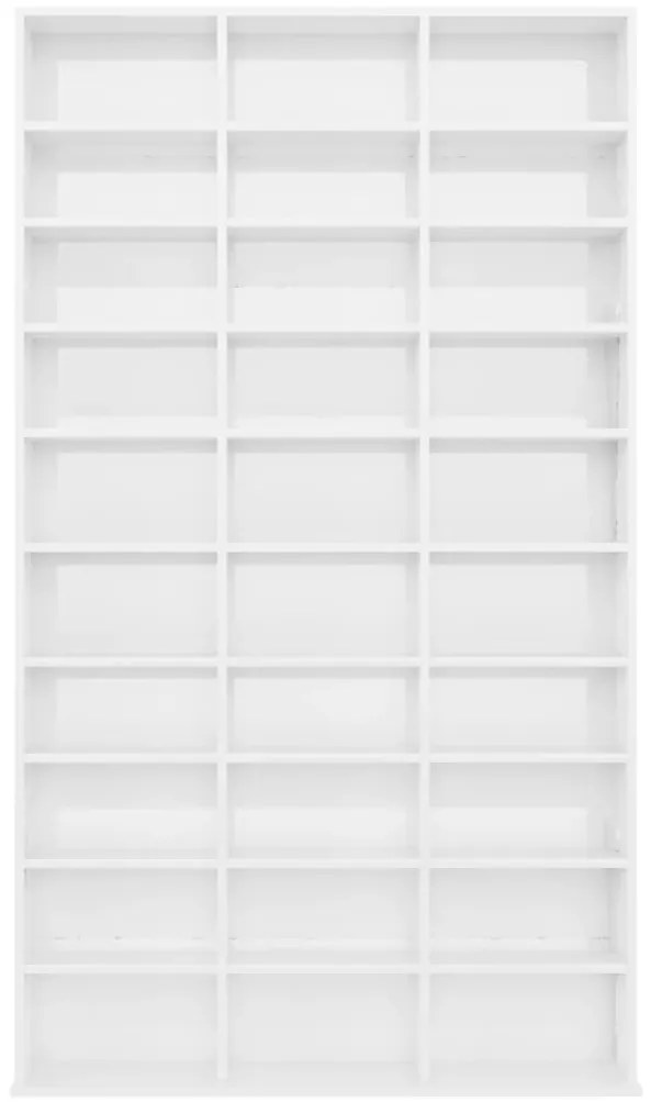 Armário p/ CD 102x16x177,5cm derivados madeira branco brilhante