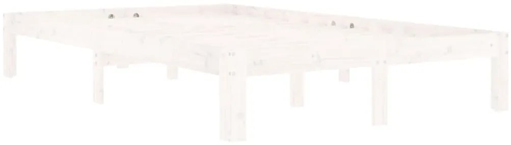 Estrutura de cama 120x200 cm pinho maciço branco
