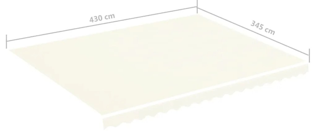 Tecido de substituição para toldo 4,5 x 3,5 m cor creme