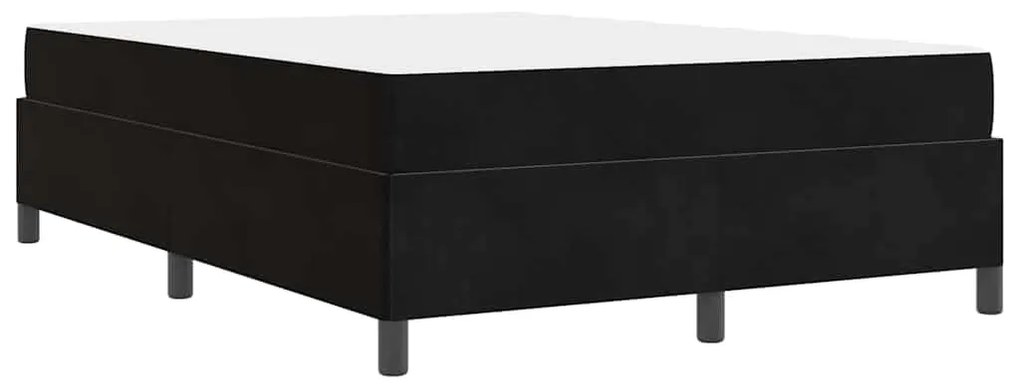 Estrutura da Cama Preto e Branco e Preto 160 x 200 cm Veludo