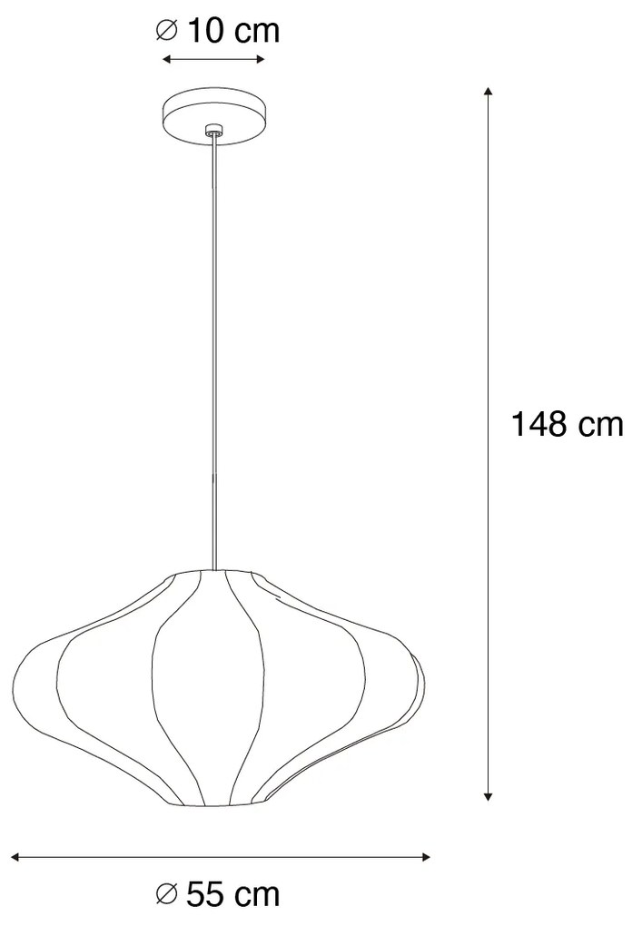 Candeeiro Pendente de Design Branco 50 cm - Plu Design