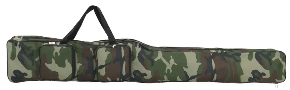 Saco para cana de pesca 160 cm tecido oxford camuflagem verde