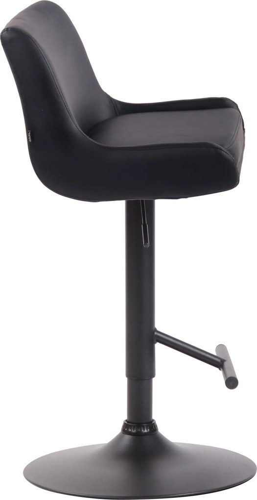 Banco de Bar de couro sintético Preto