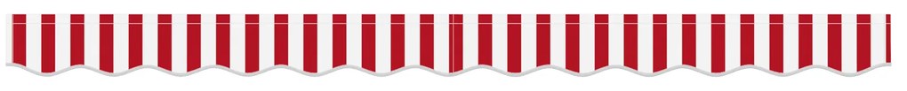 Beiral de Toldo para Estrutura de 2,5 m Vermelho e Branco 2,3x0,2 m