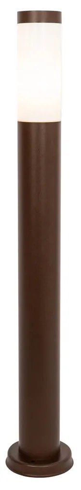 Poste de iluminação exterior castanho ferrugem com opala 80 cm IP44 - Rox