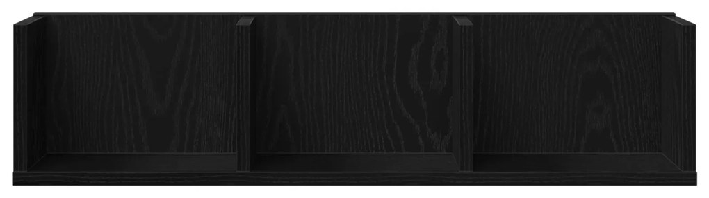 Estante de parede vidaXL para CDs em Preto Carvalho 75x18x18 cm em Mad