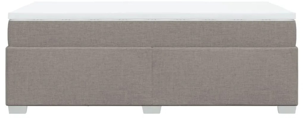 Cama com molas/colchão 80x200 cm tecido castanho-acinzentado