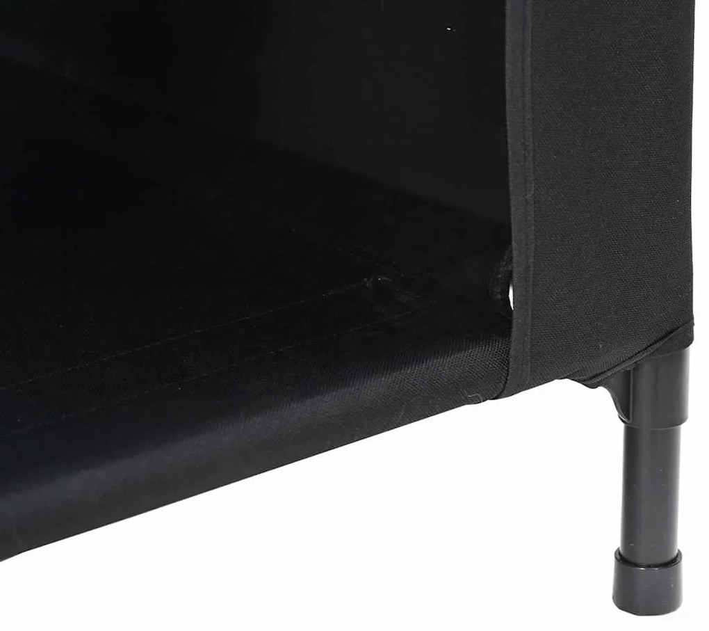 Casa para Cão de Tecido Oxford Preto e Aço