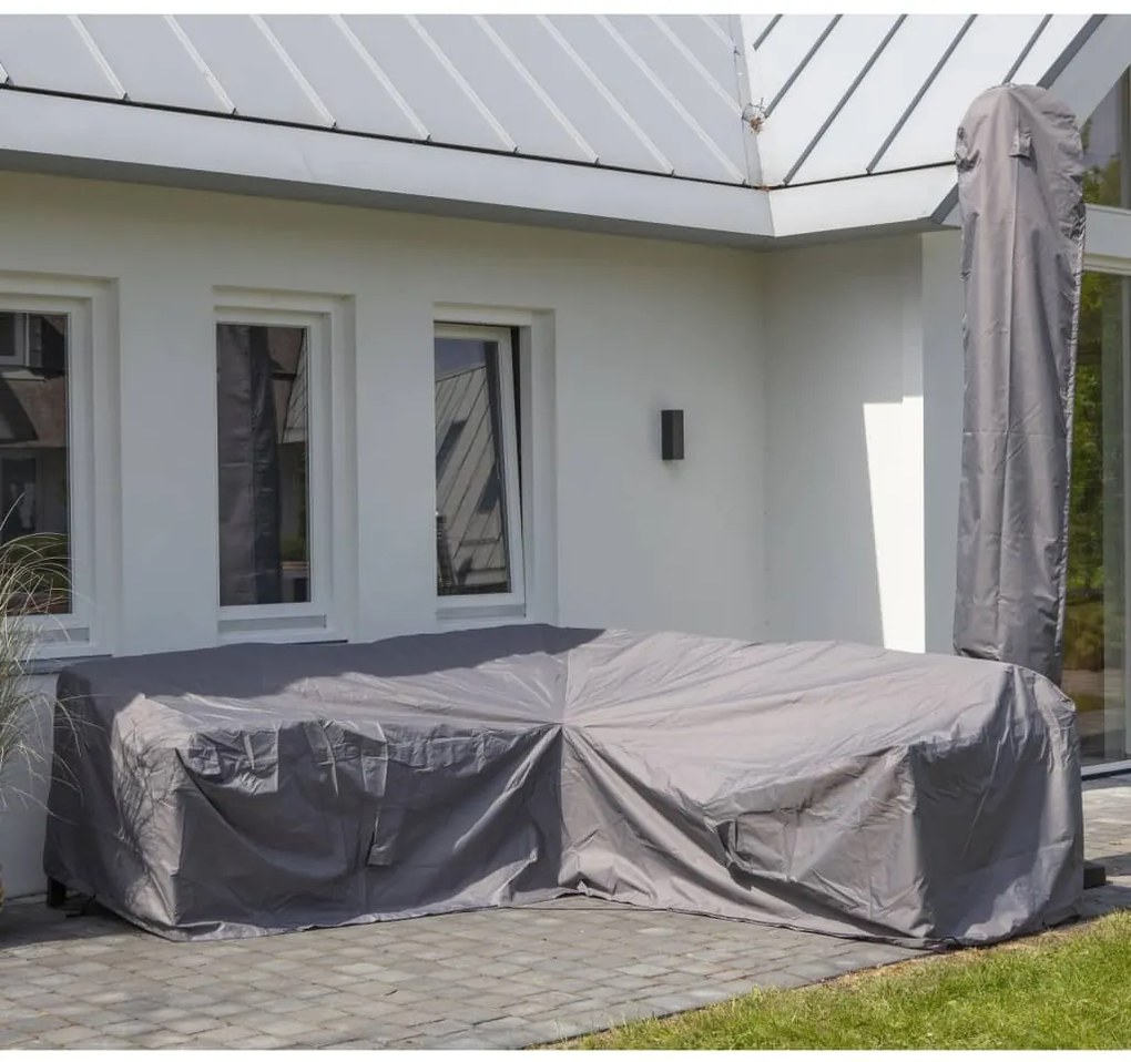 Cobertura para lounge de exterior 255x255x70 cm cinzento
