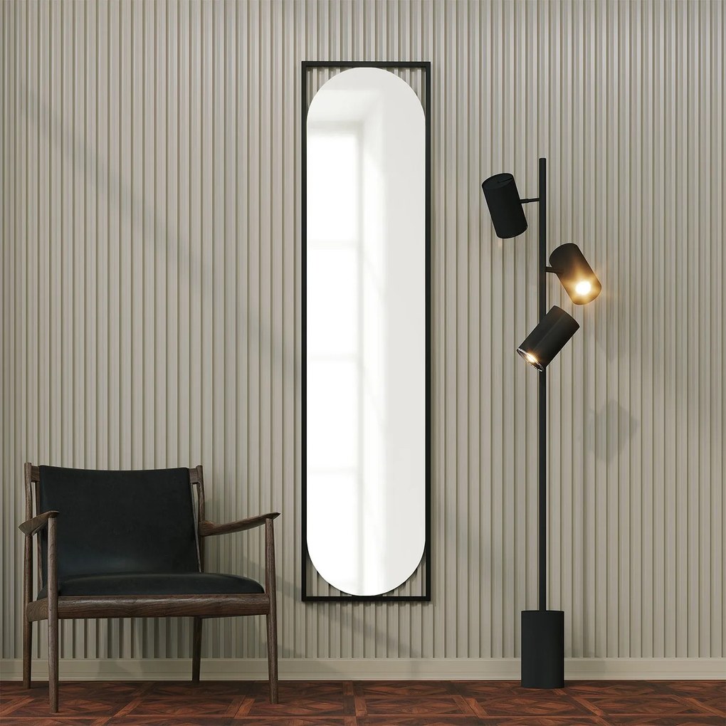 Espelho Henri – Preto – 40 cm x 167 cm