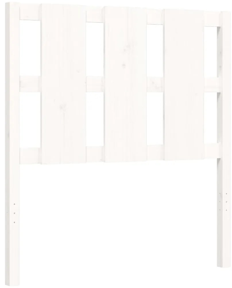 Cama sem colchão 90x200 cm madeira de pinho maciça branco