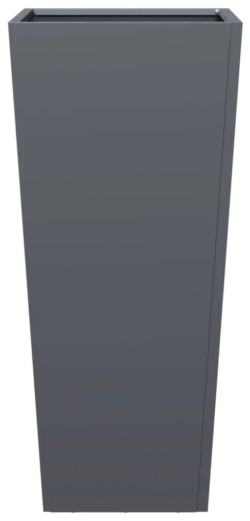 Vaso/floreira de jardim 35x35x75 cm aço antracite