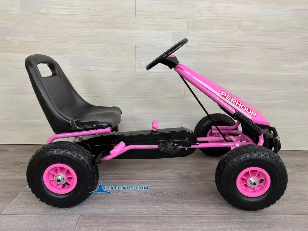 Kart a pedais para crianças PERHOUR Rosa