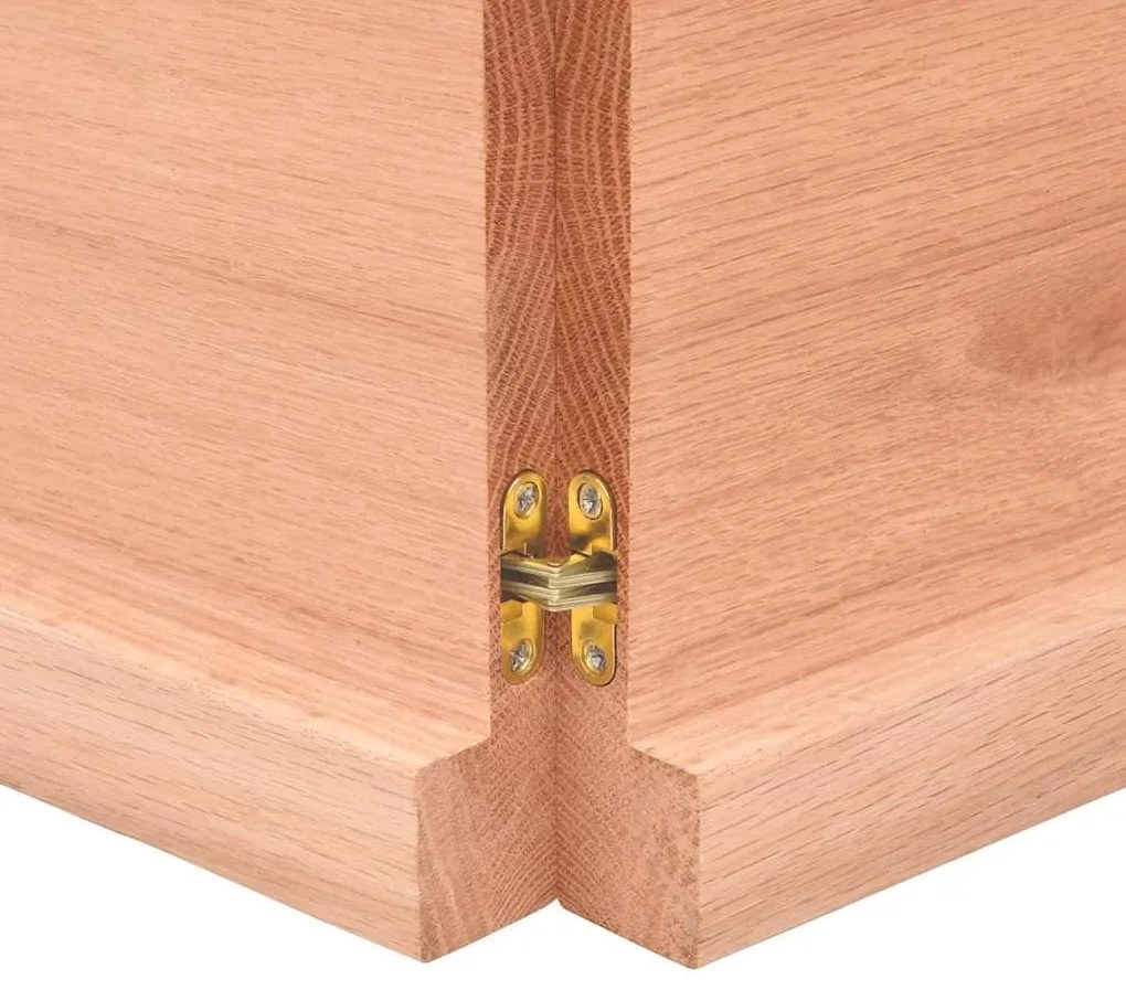 Prateleira de parede 120x40x(2-4) cm carvalho tratado castanho
