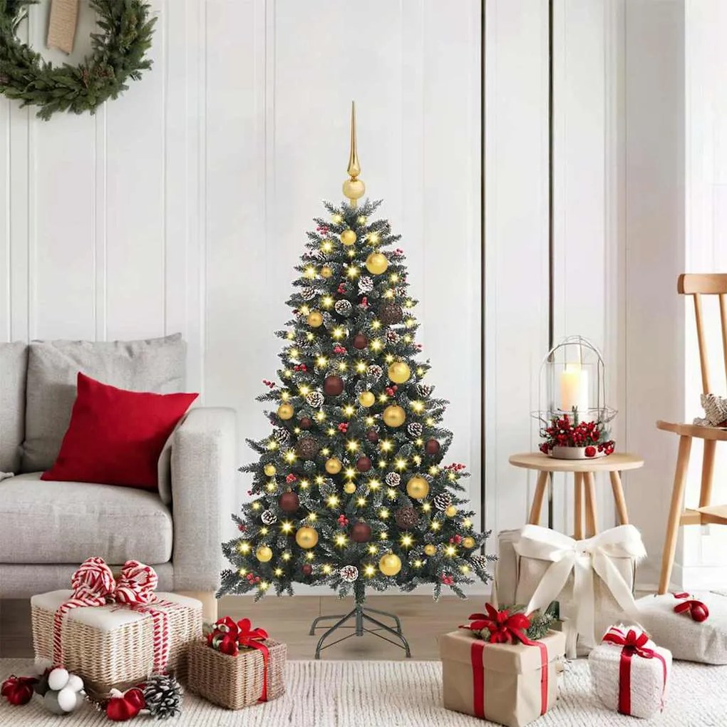 vidaXL Árvore de Natal Artificial Verde 120 cm PVC, Plástico e Aço
