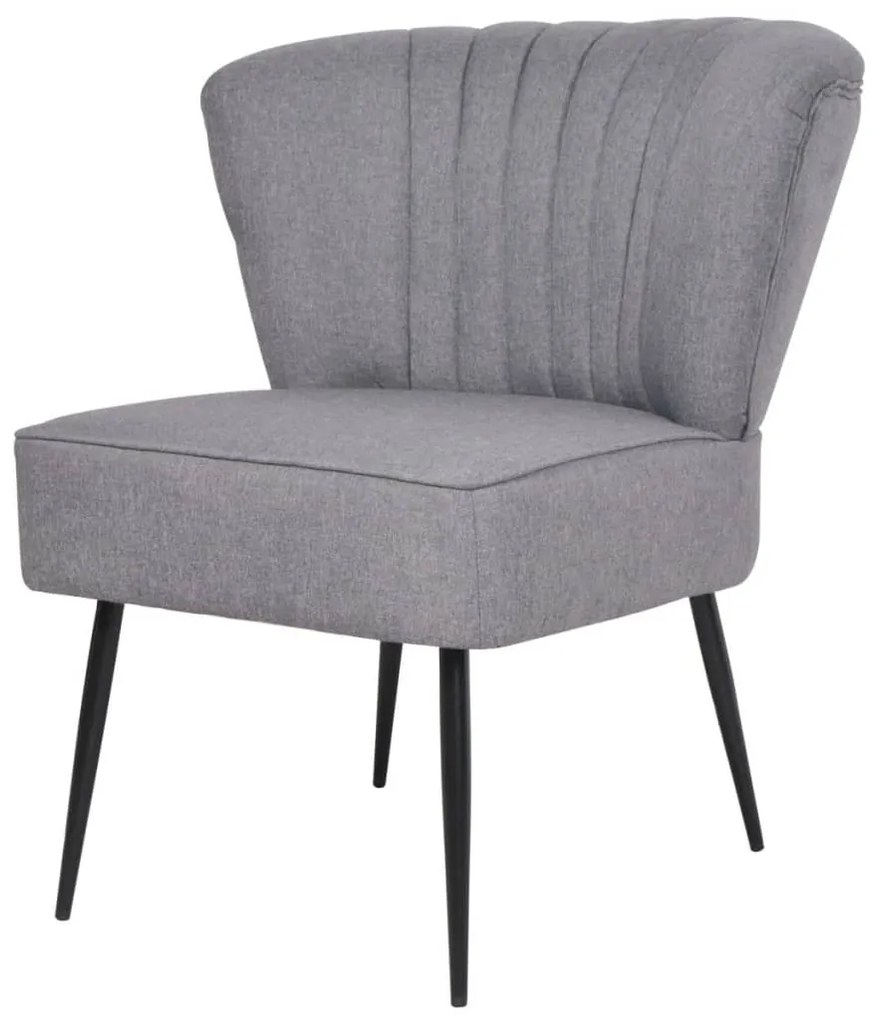 244097 vidaXL Cadeira de cocktail tecido cinzento-claro