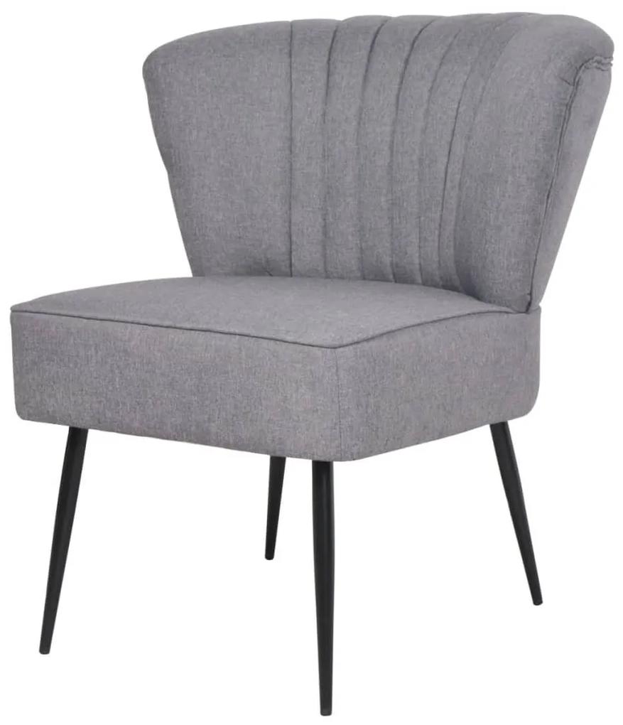 244097 vidaXL Cadeira de cocktail tecido cinzento-claro