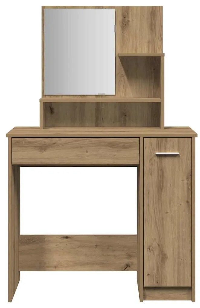 Toucador com espelho 86,5x35x136 cm cor carvalho artisiano
