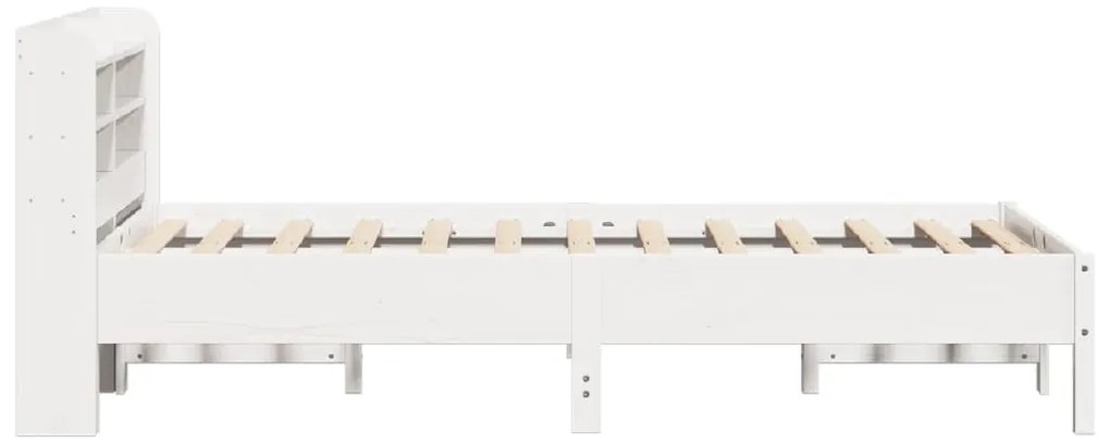 Cama sem colchão 120x200 cm madeira de pinho maciça branco