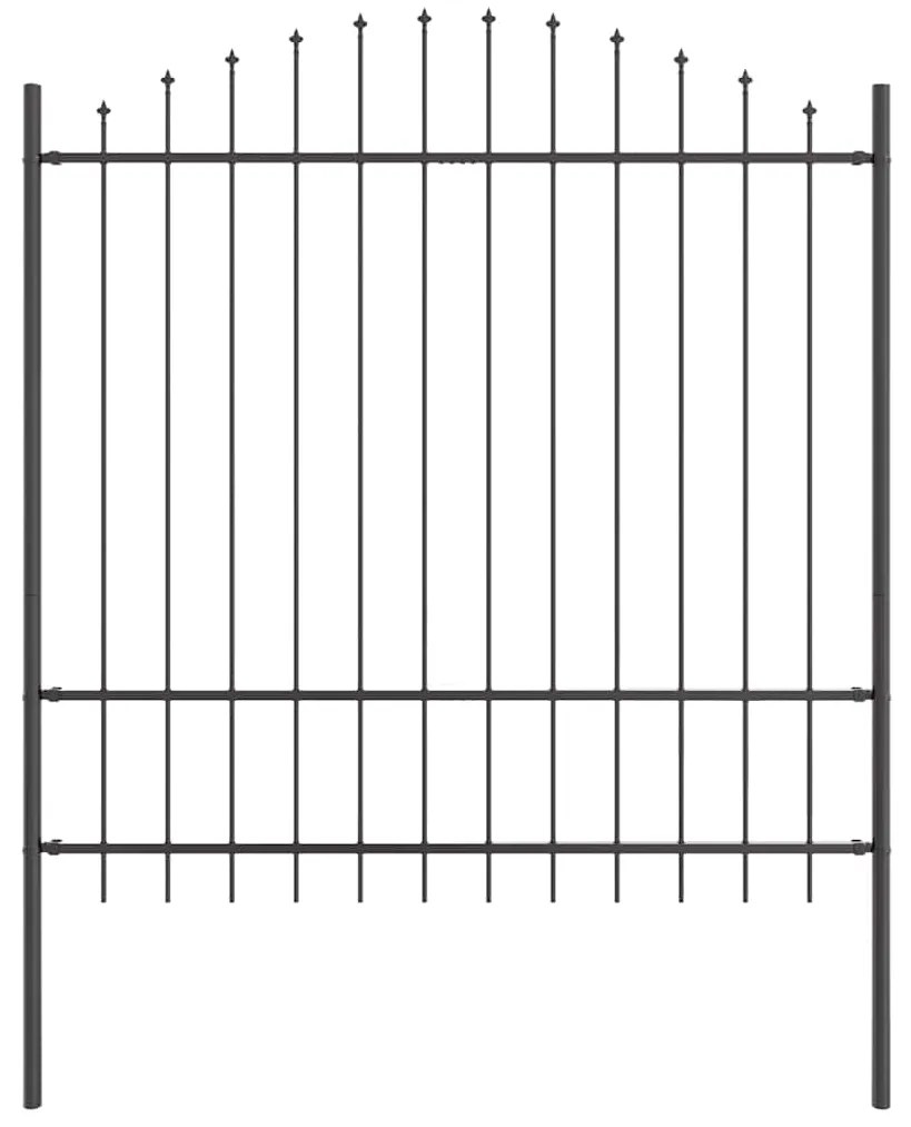 Cerca de Jardim com Topo Arqueado Cinza 11,9x1,75 m em Aço
